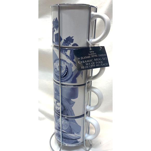 Disney's Nightmare before Christmas, 4 Stacking Mugs in holder - Picture 5 of 7